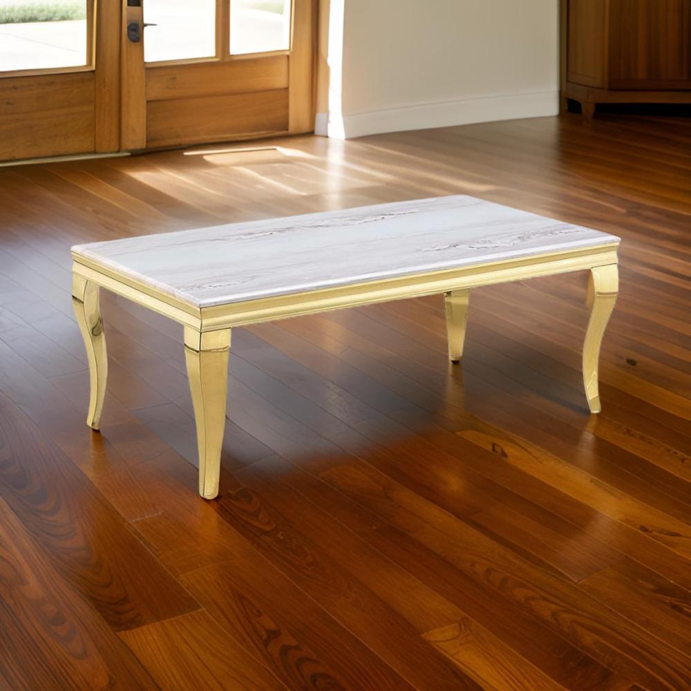 طاولة كنب ستيل رخام لون ذهبي