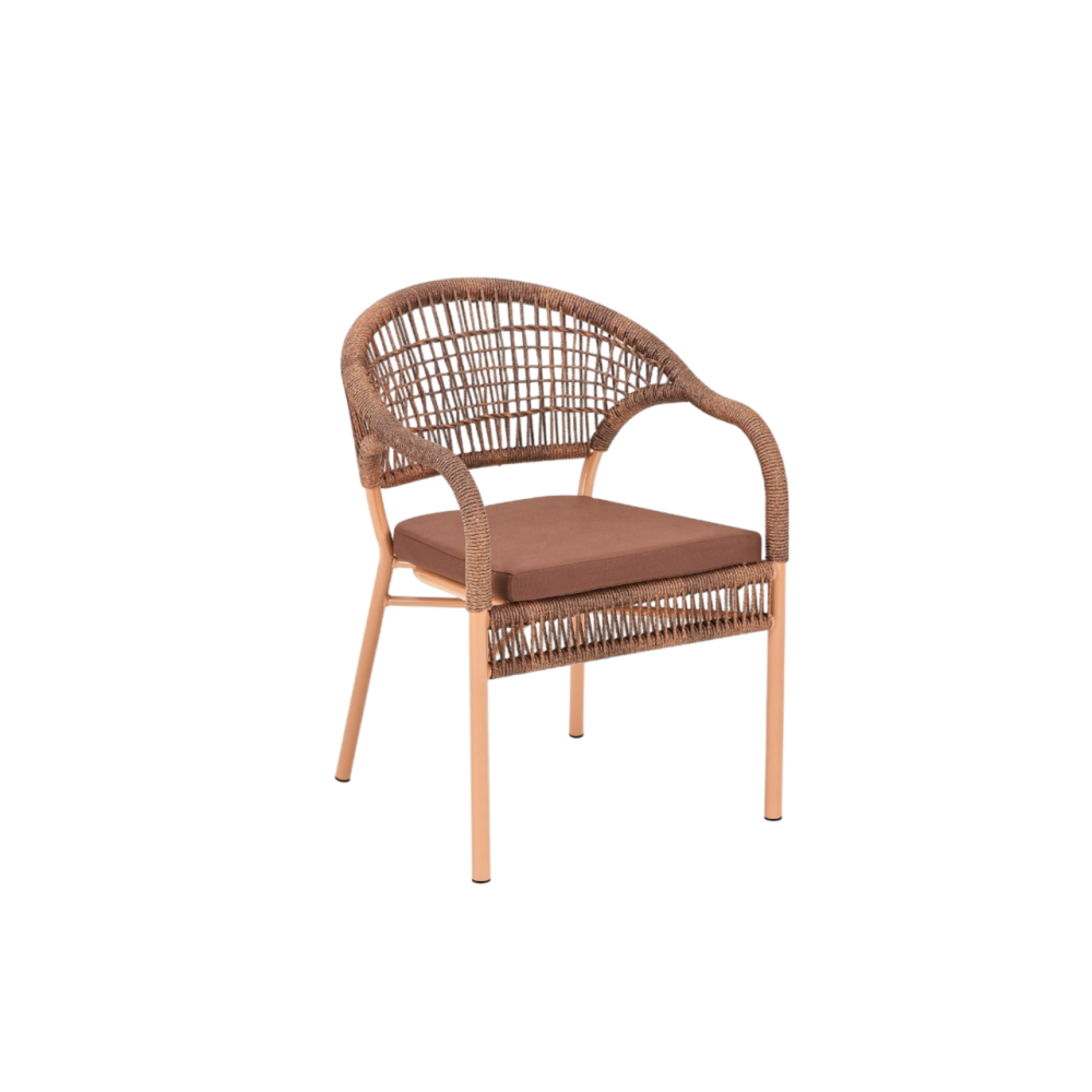 كرسي كافيه بتصميم عصري عالي الجودة لون بني