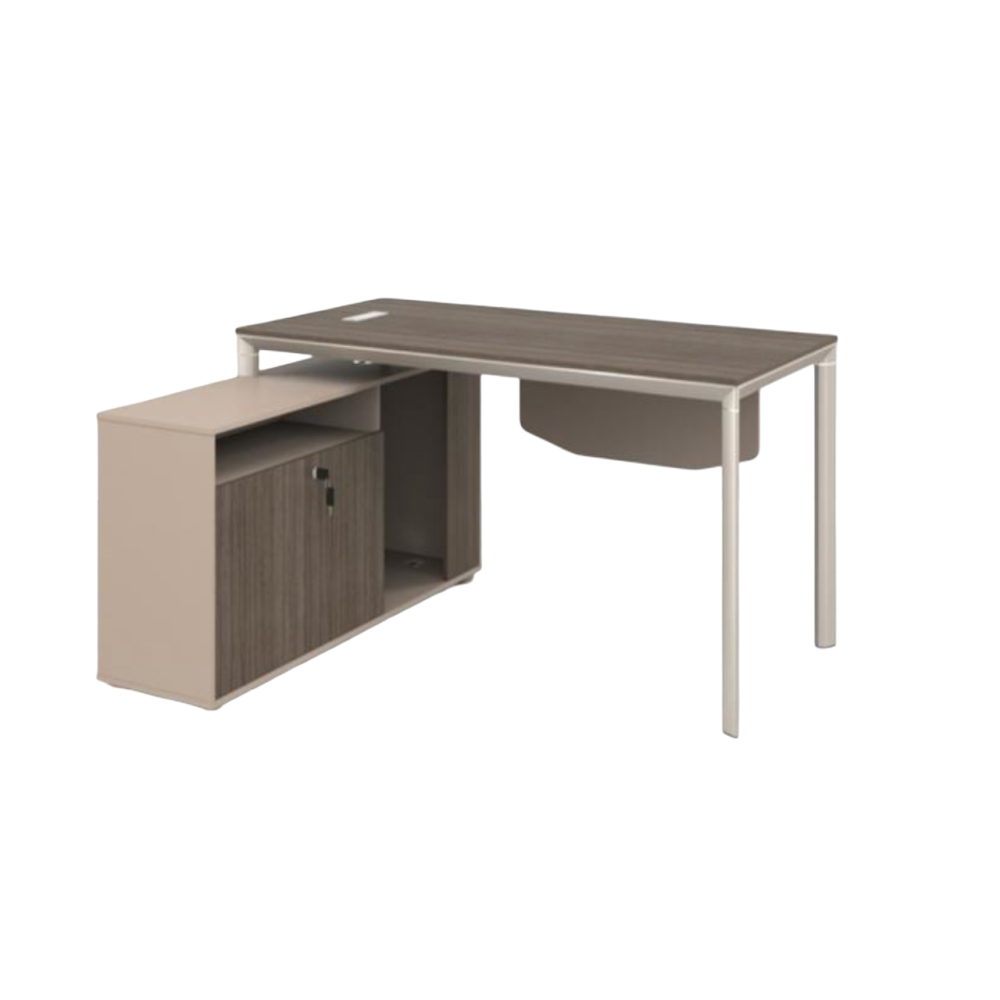 وحدة عمل مقاس 160 سم زاوية يمين أو يسار لون رمادي