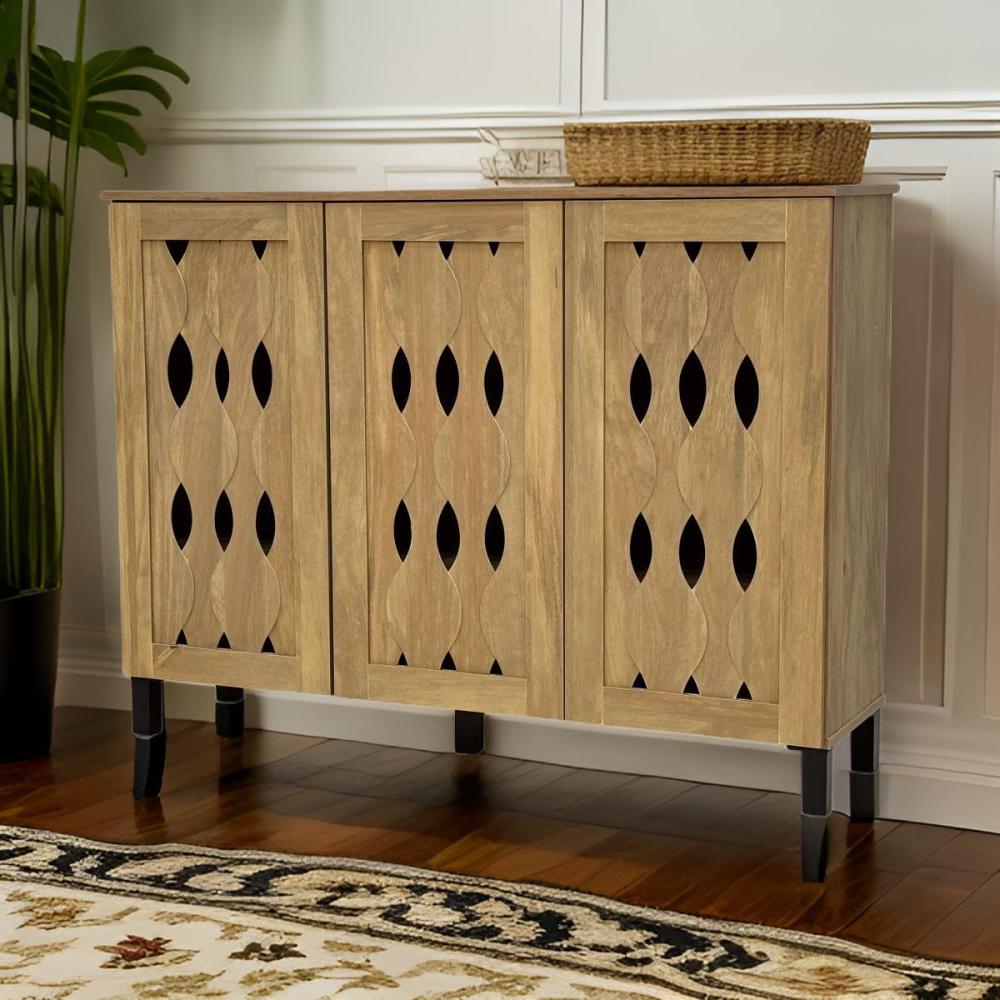 دولاب أحذية خشب 3 باب لون بيج