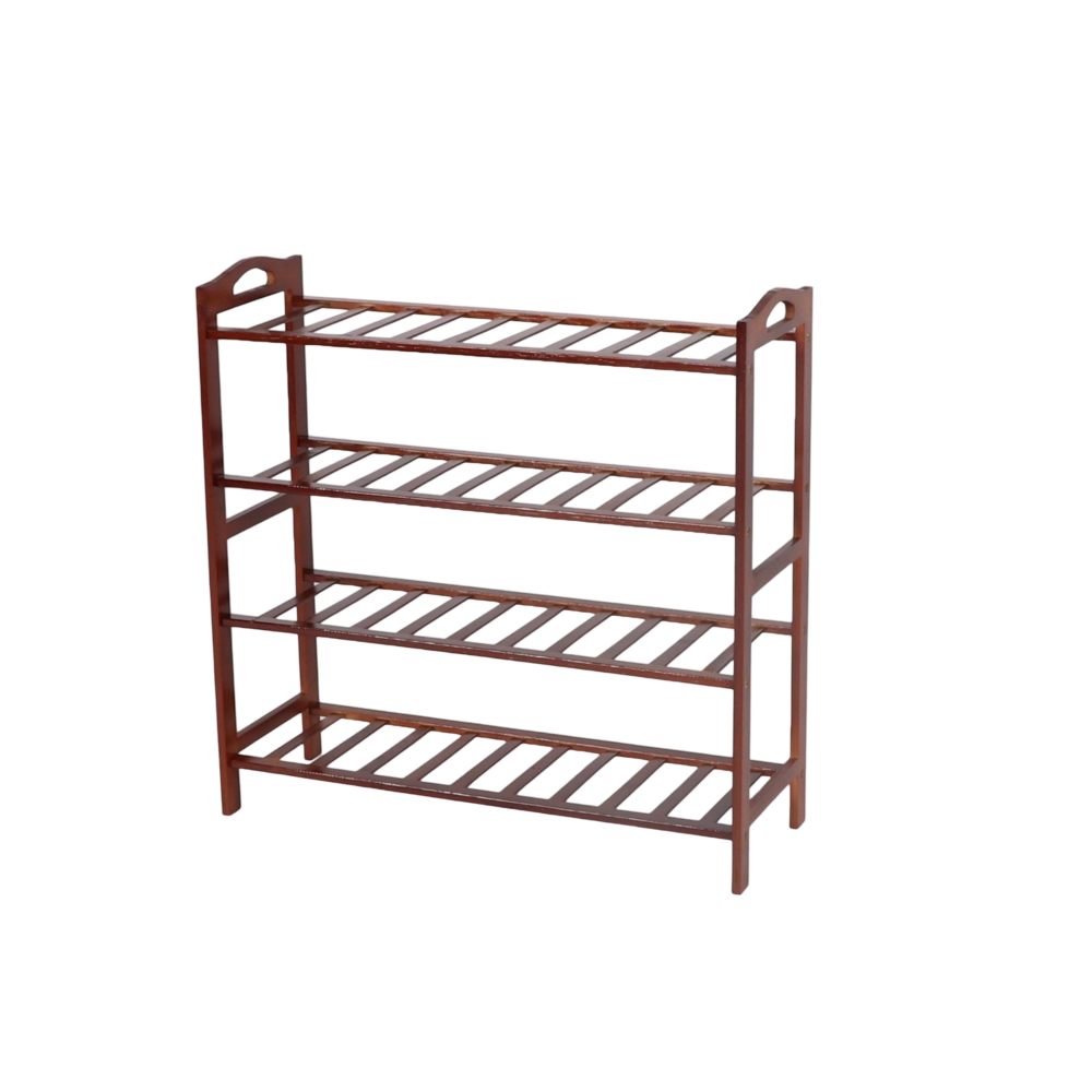 جزامة رفوف خشبية لون بني 4 رف