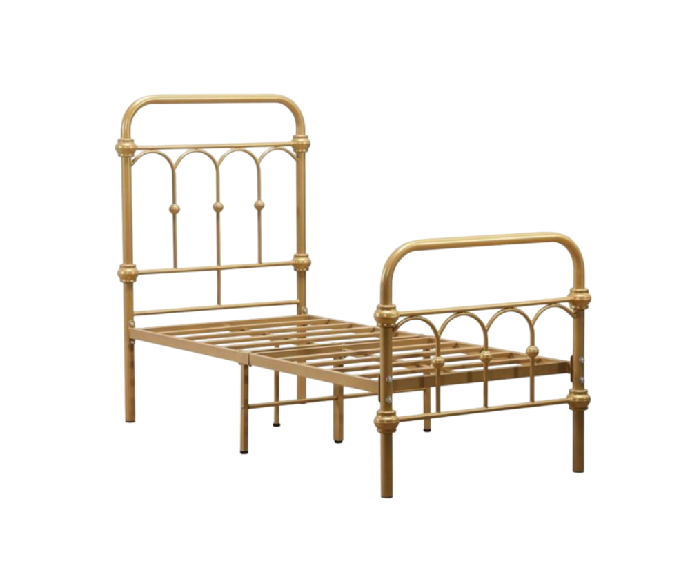 سرير حديد للأطفال عالي الجودة - لون ذهبي - مقاس 80*170