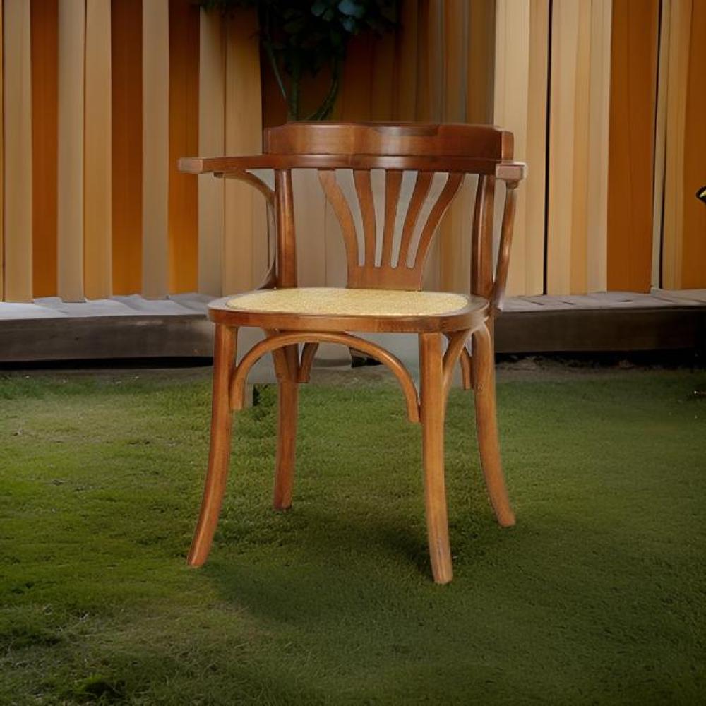 كرسي خشب طبيعي عالي الجودة لون بني