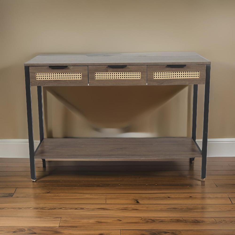 مدخل خشب مودرن مع وحدة تخزين أدراج