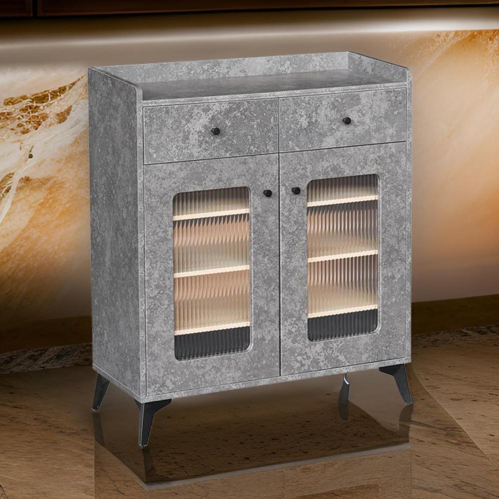 دولاب بوفيه فخم لون رمادي مقاس 80 سم