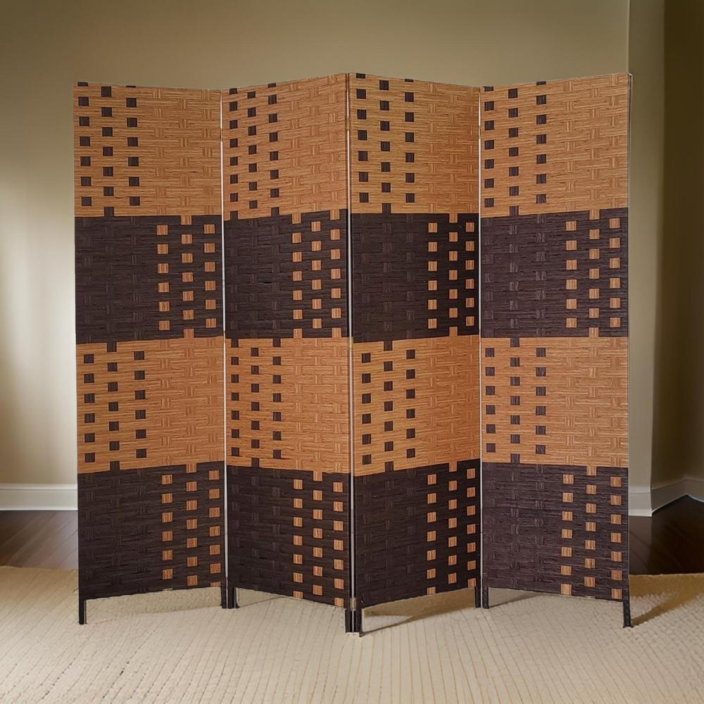 بارتشن - حاجز خصوصية لون ميكس بني وبيج