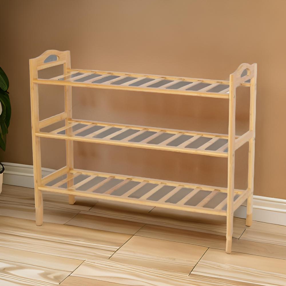 جزامة رفوف خشبية لون بيج 3 رف