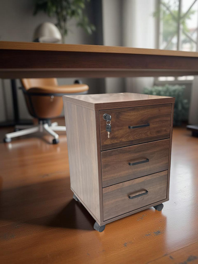 وحدة أدراج مكتبية لون كوفي