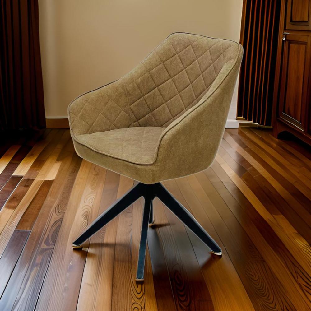 كرسي دوار مودرن لون بني فاتح