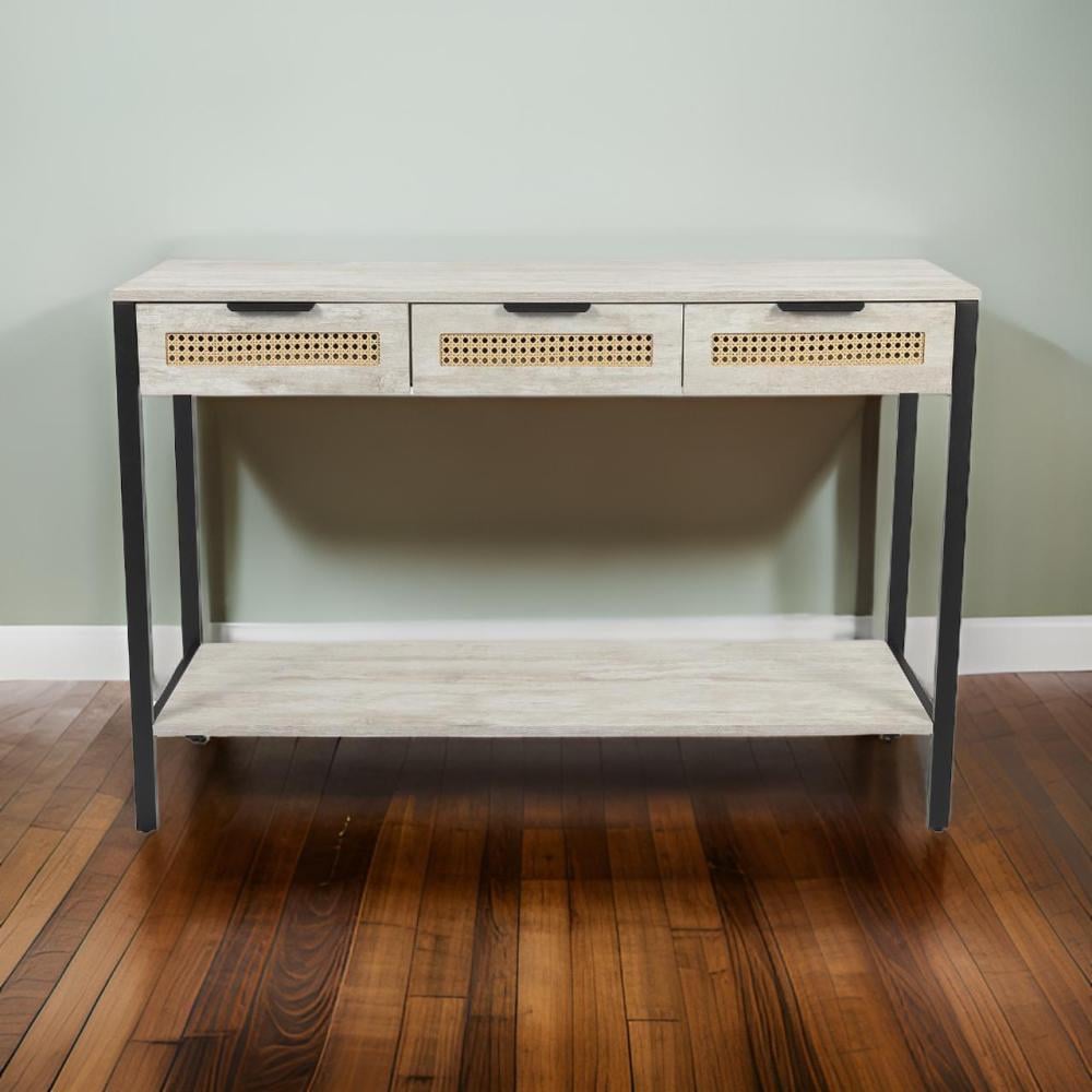 مدخل خشب مودرن مع وحدة تخزين أدراج