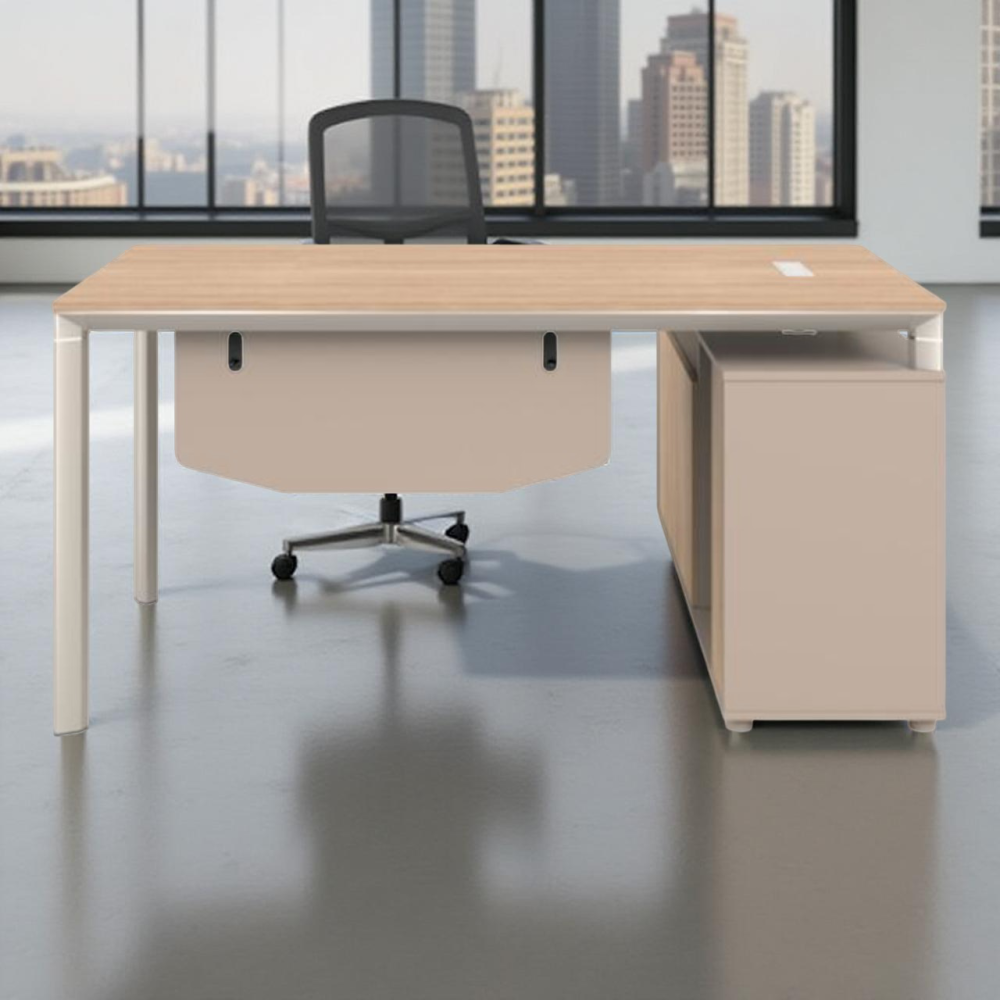 وحدة عمل مقاس 160 سم زاوية يمين أو يسار لون بيح