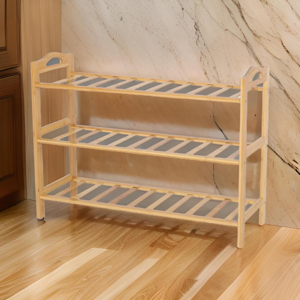 جزامة رفوف خشبية لون بيج 3 رف