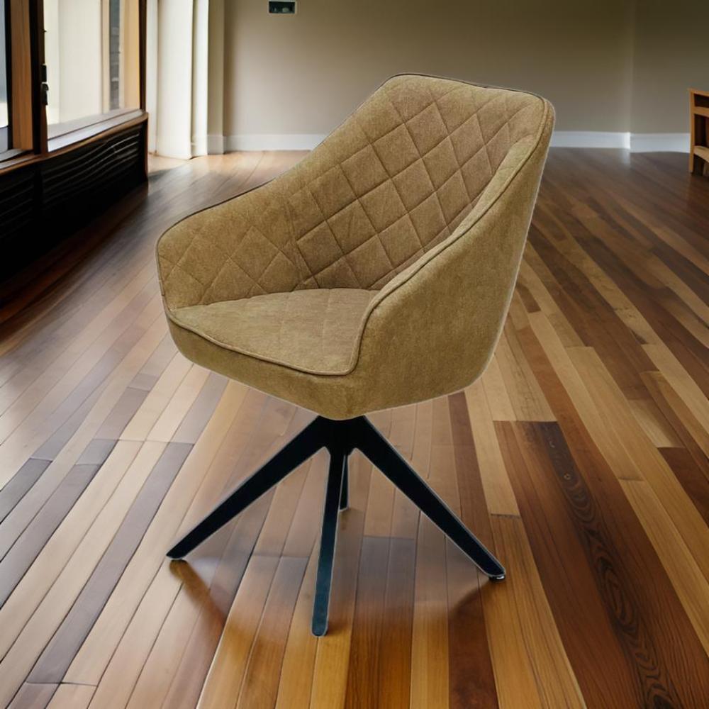 كرسي دوار مودرن لون بني فاتح