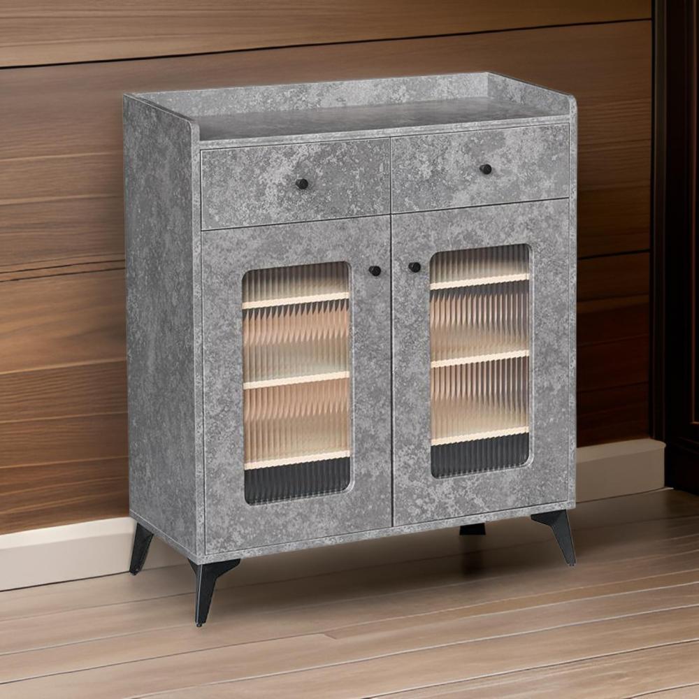 دولاب بوفيه فخم لون رمادي مقاس 80 سم