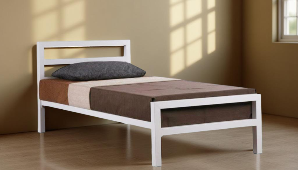 سرير حديد أبيض مقاس 90*200