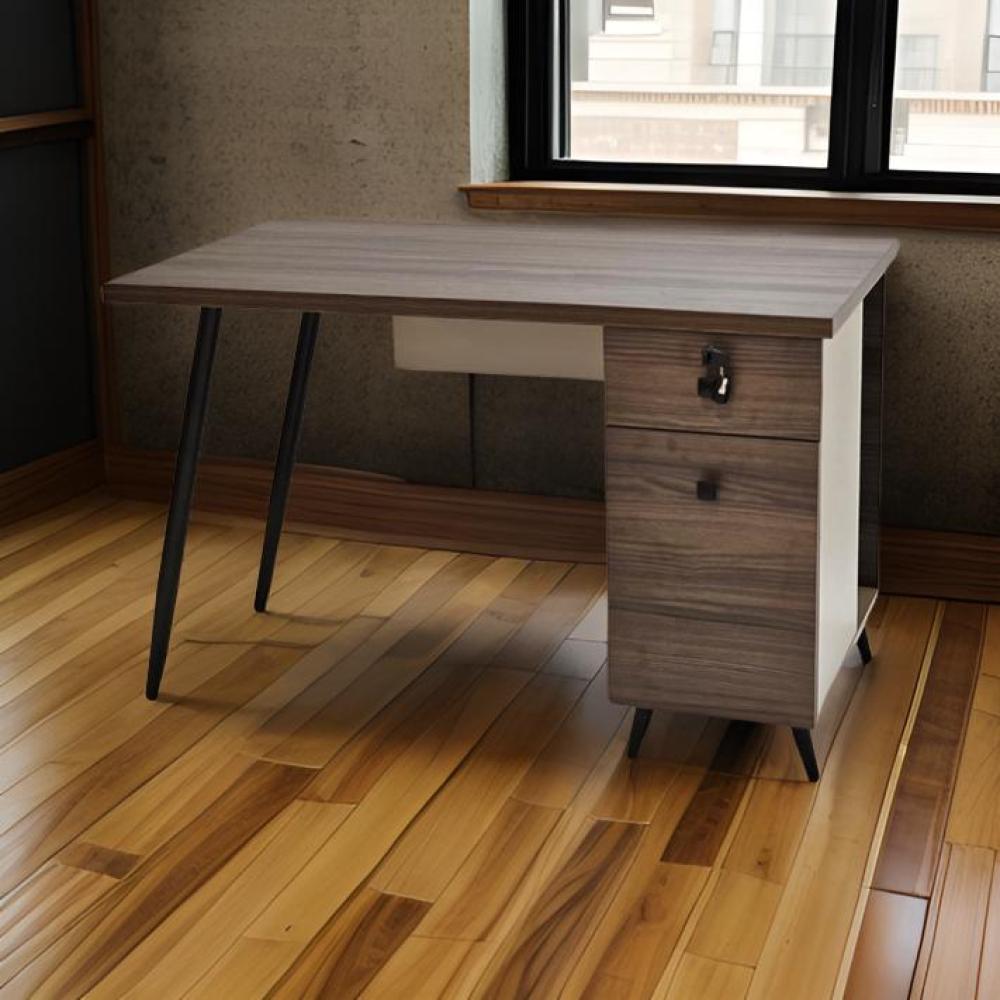 مكتب رائع مقاس 120 سم لون بني فاتح