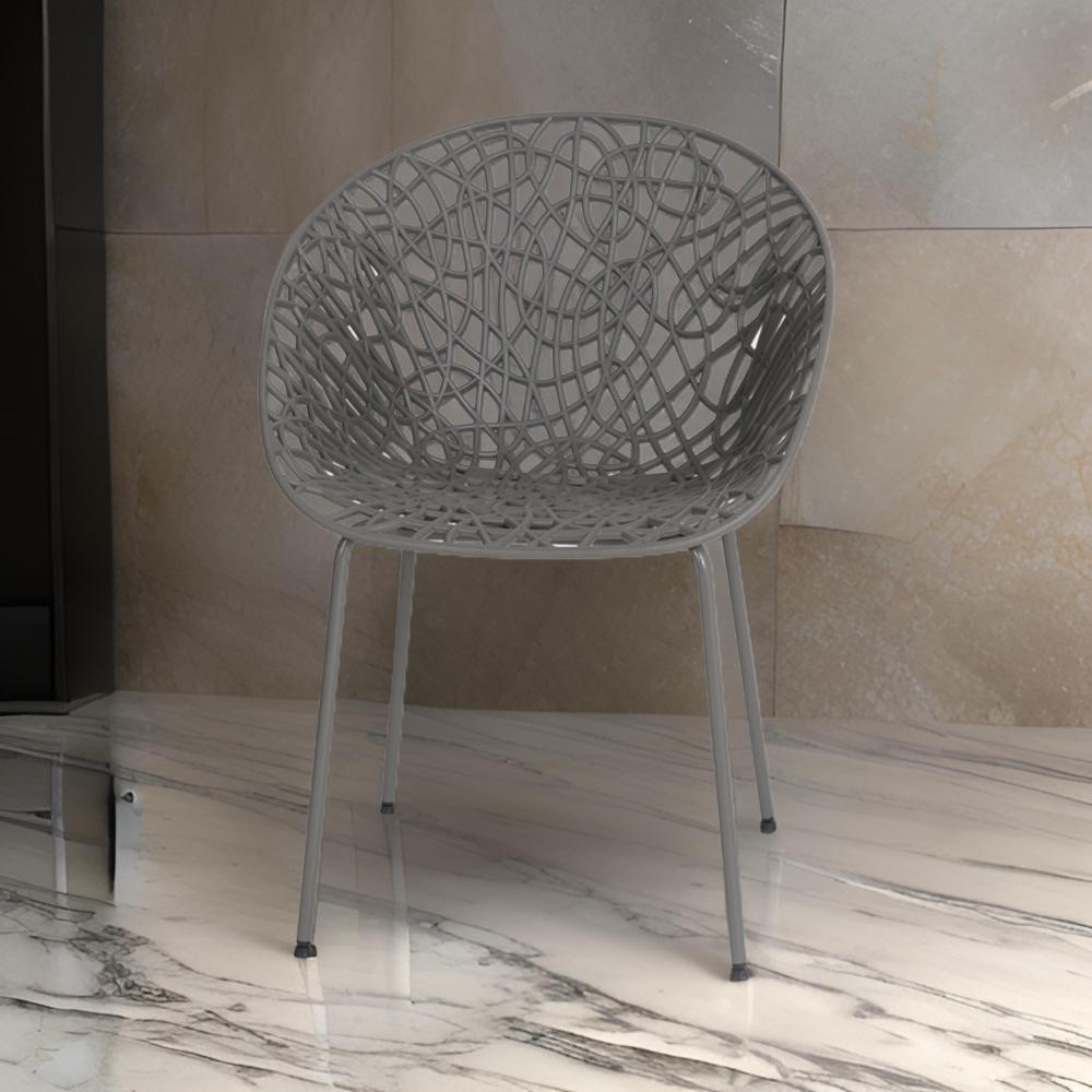 كرسي كافيه مودرن لون رمادي