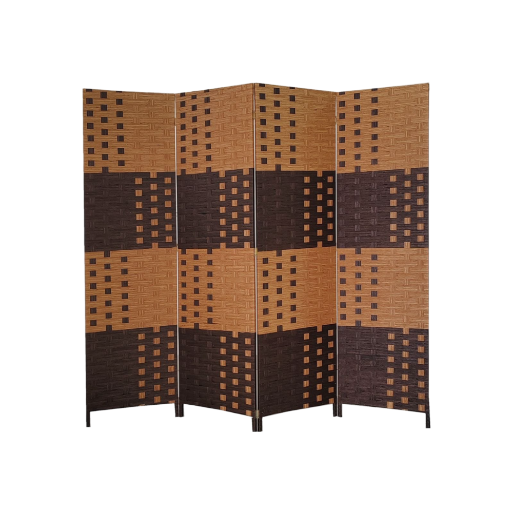 بارتشن - حاجز خصوصية لون ميكس بني وبيج