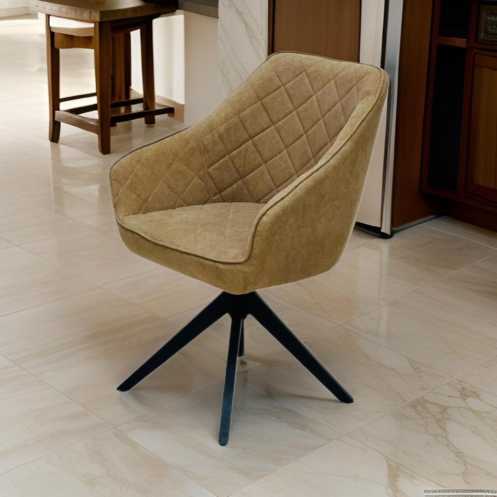 كرسي دوار مودرن لون بني فاتح