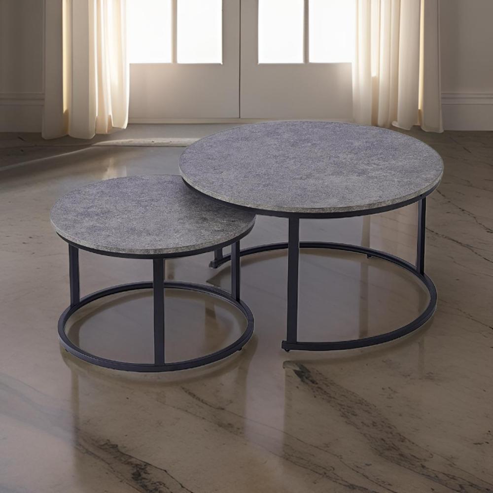 طقم طاولات متداخلة لون رمادي - جودة عالية