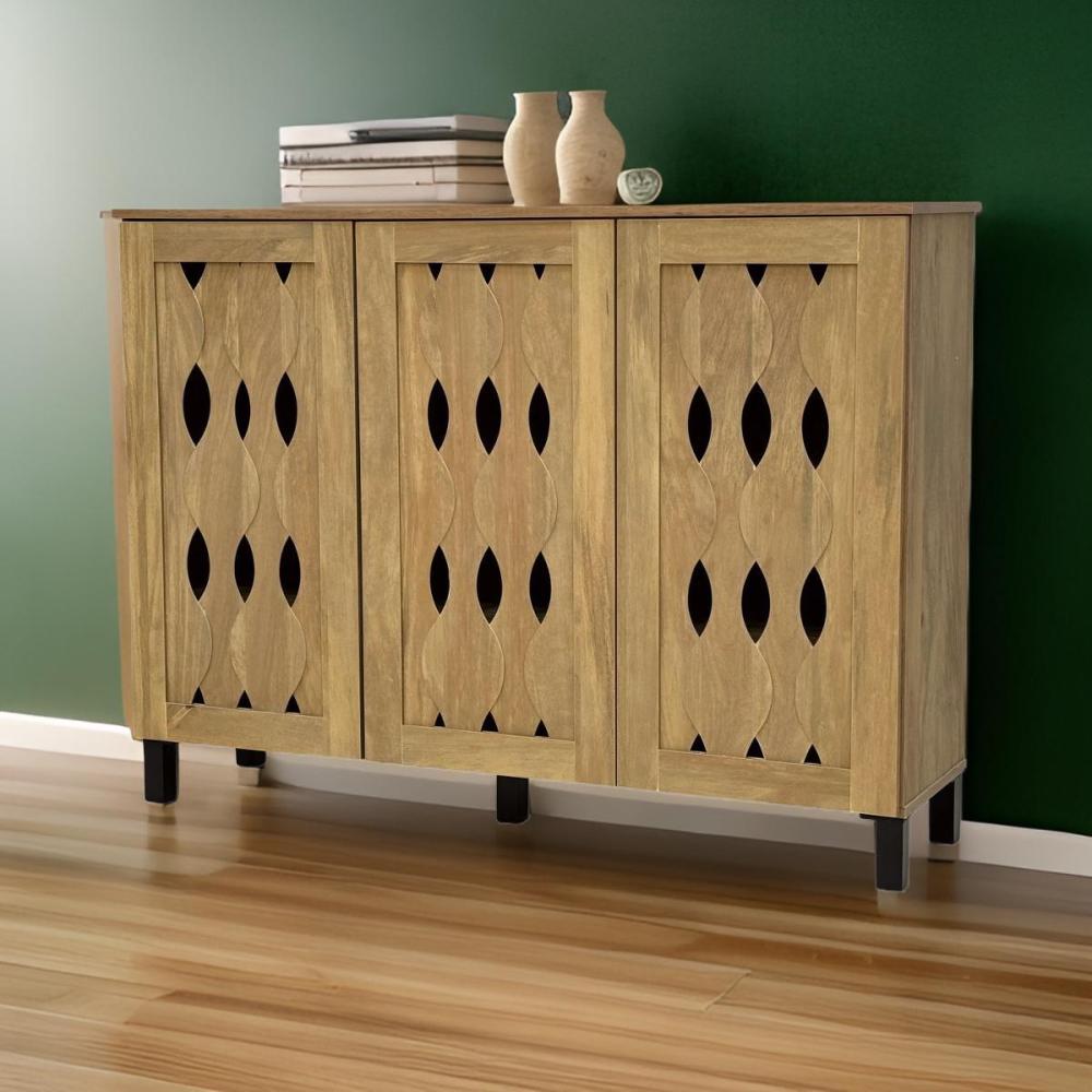 دولاب أحذية خشب 3 باب لون بيج