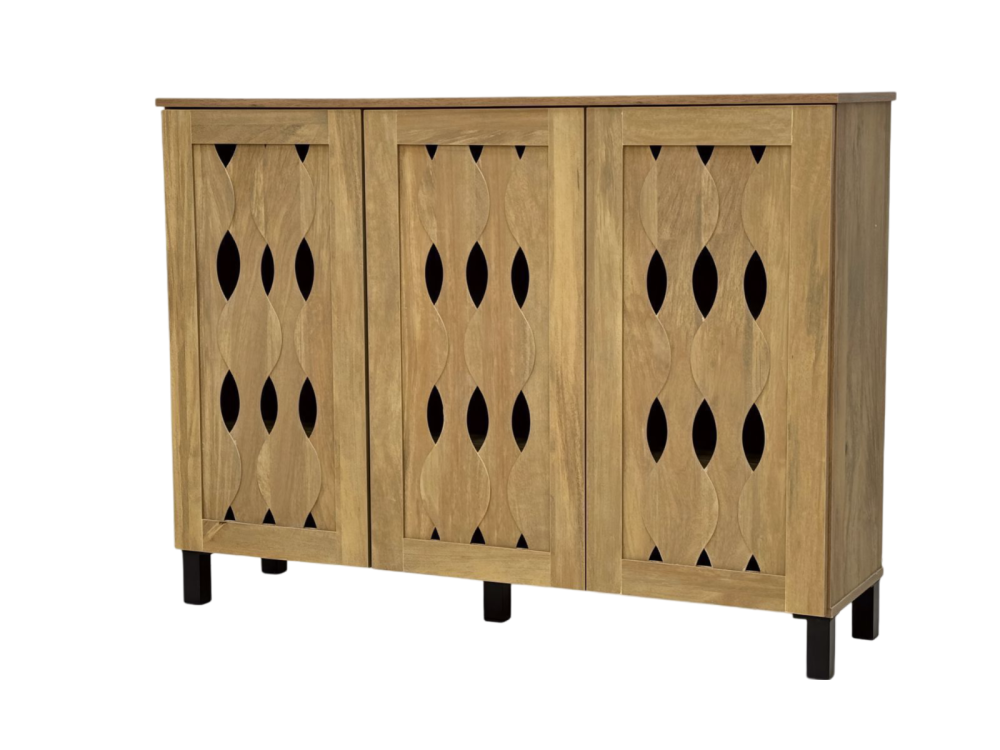 دولاب أحذية خشب 3 باب لون بيج