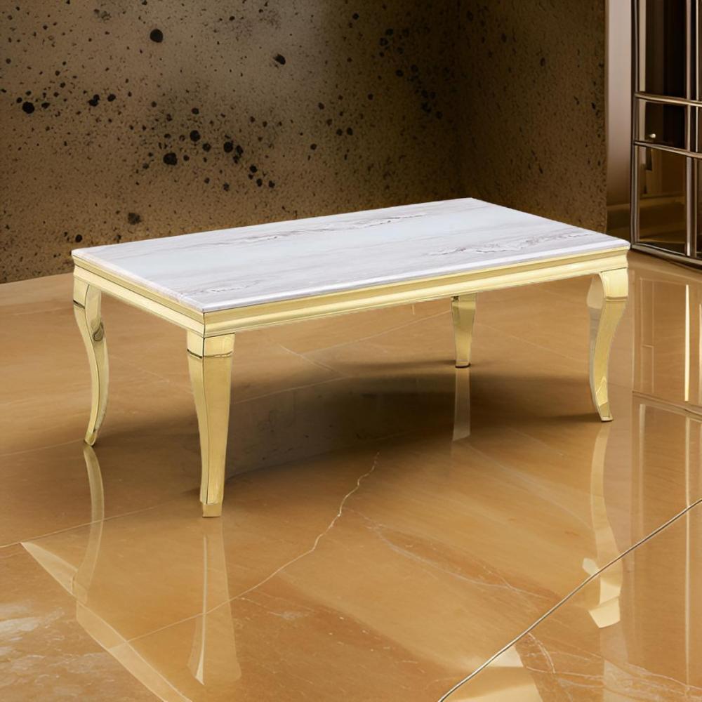 طاولة كنب ستيل رخام لون ذهبي