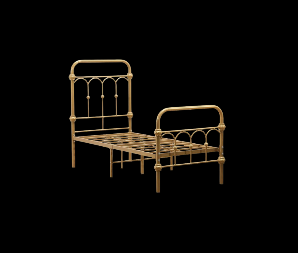 سرير حديد للأطفال عالي الجودة - لون ذهبي - مقاس 80*170