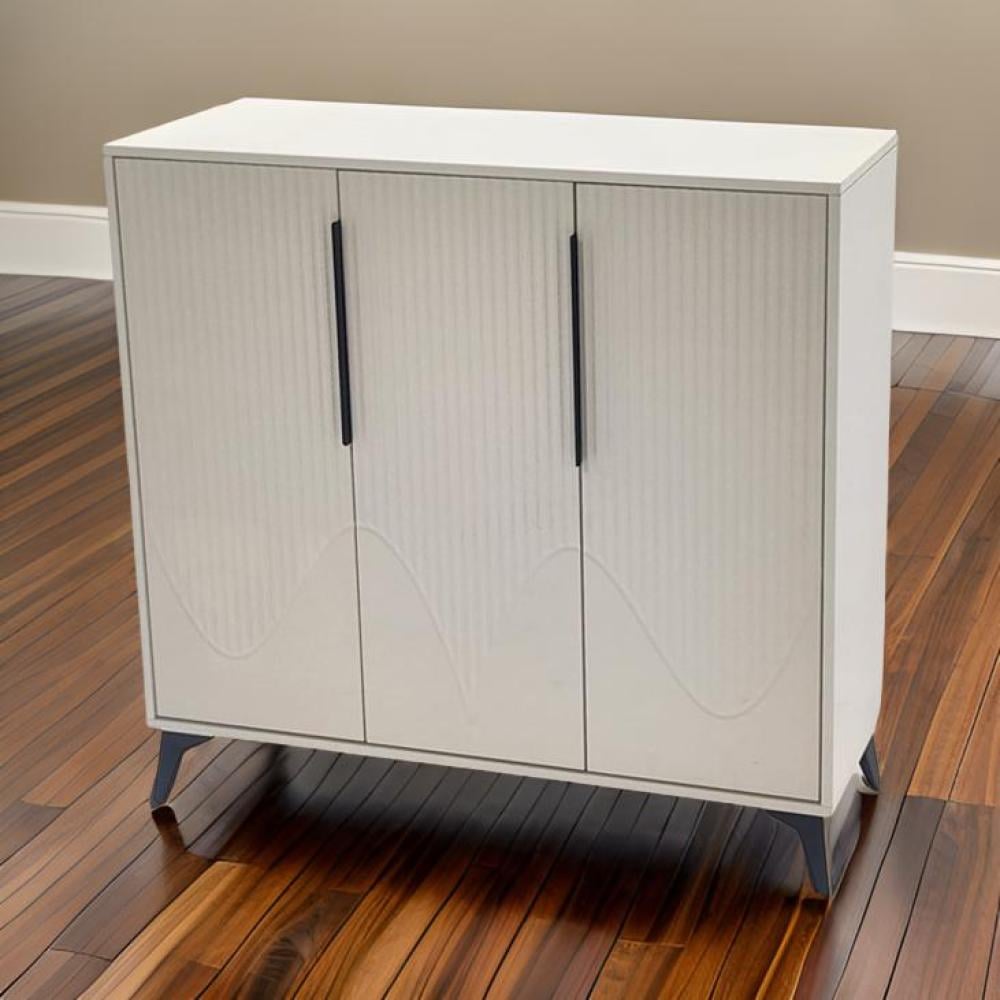 دولاب أحذية أنيق باللون الأبيض مقاس 100 سم