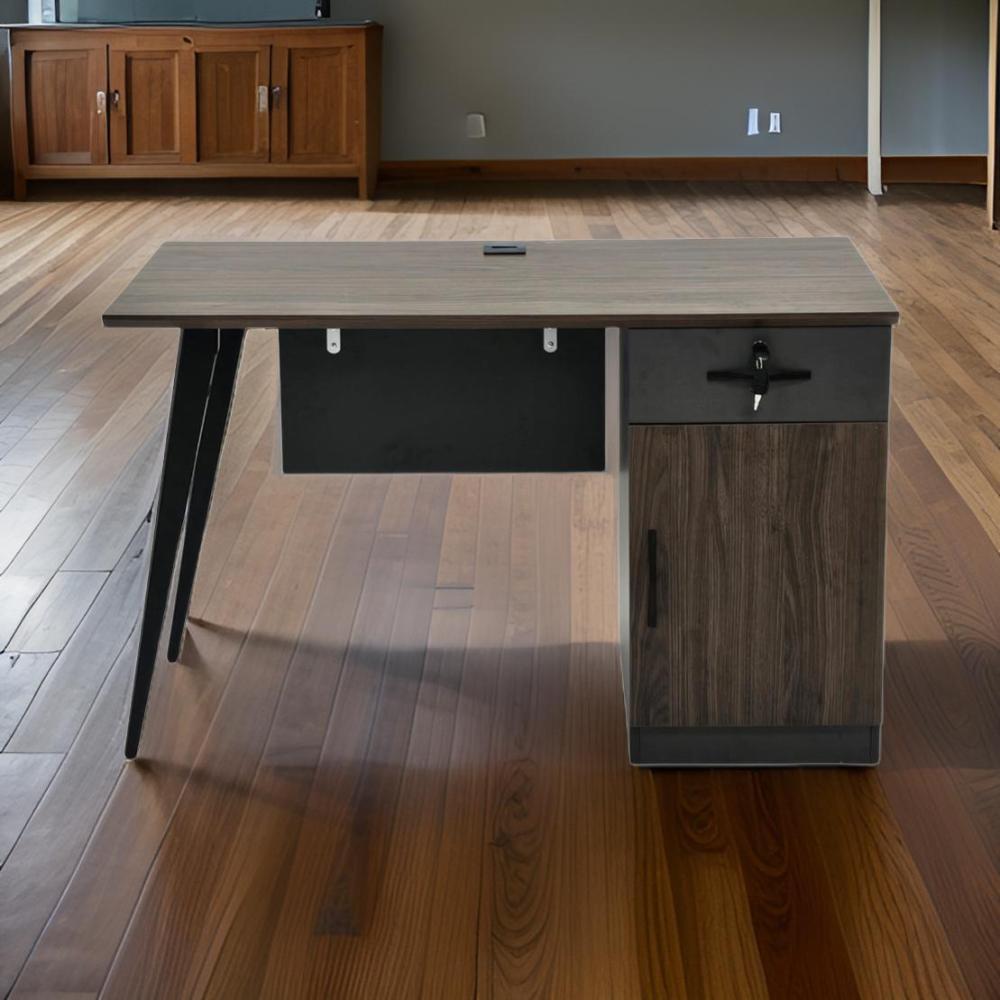 مكتب رائع مقاس 120 سم لون بني غامق