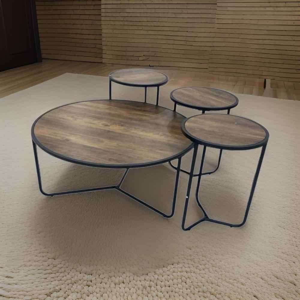 طقم خدمة دائري لون بني