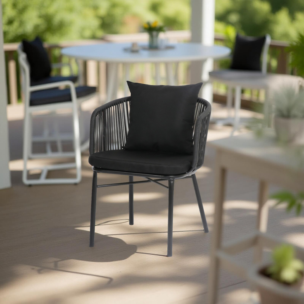 كرسي مقاهي رائع لون أسود