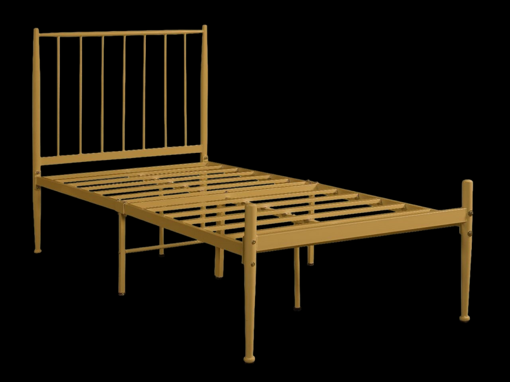 سرير حديد نفر لون ذهبي مقاس 90*190