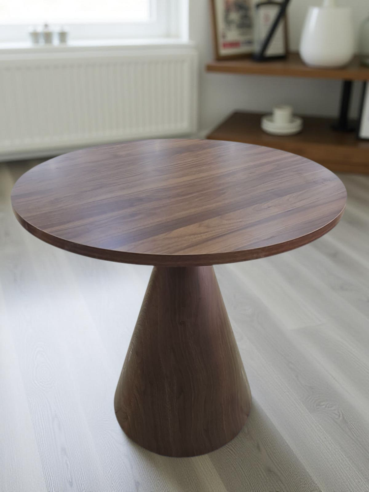 طاولة كافيه خشب ومعدن لون كوفي