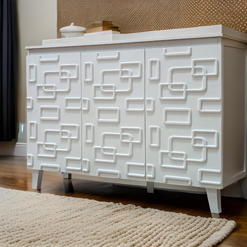 خزانة أحذية لون أبيض 3 باب