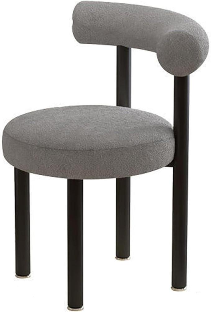 كرسي طعام بوكليه لون رمادي