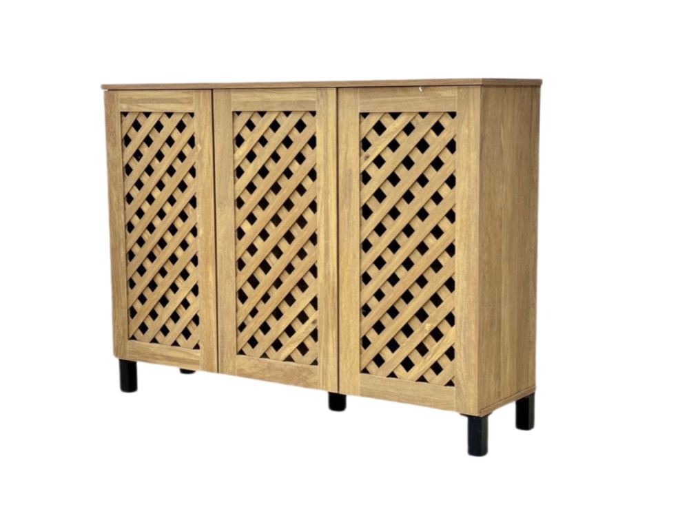 دولاب أحذية خشب 3 باب لون بيج