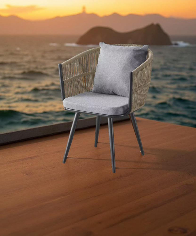 كرسي كافيه فخم لون بيح