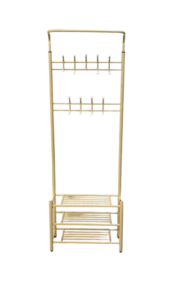 علاق ملابس رائع مع وحدة رفوف لون بيج