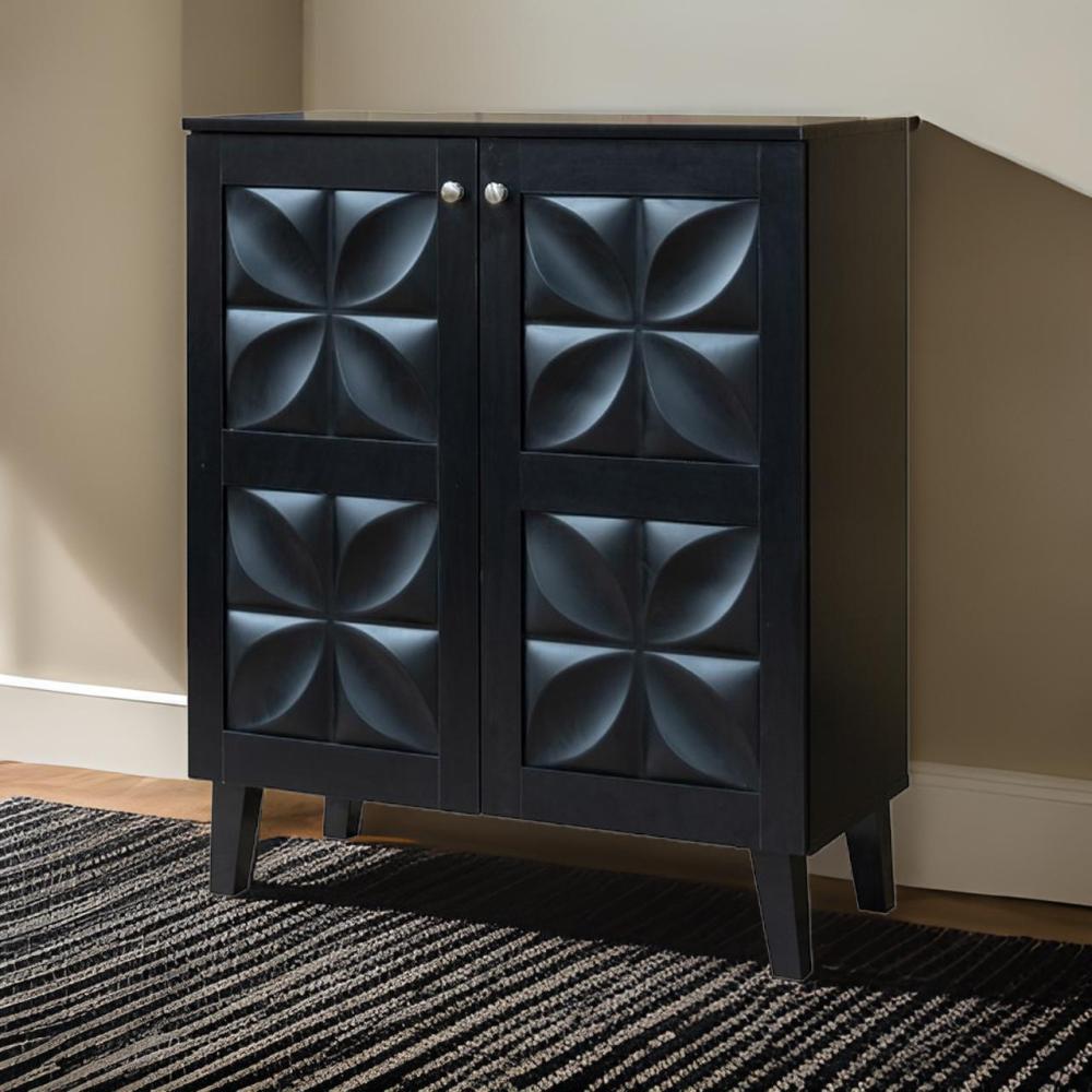 دولاب أحذية رائع لون أسود 2 باب