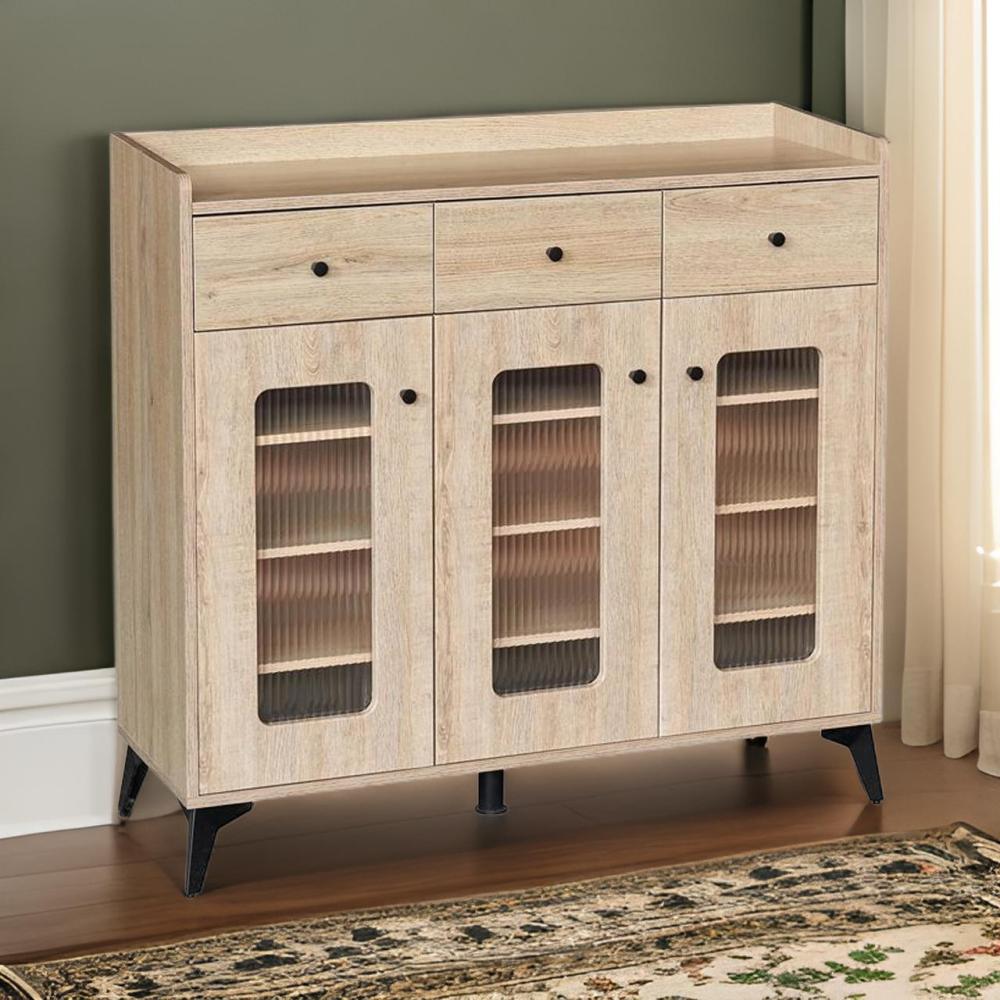 دولاب بوفيه فخم لون بيج مقاس 100 سم