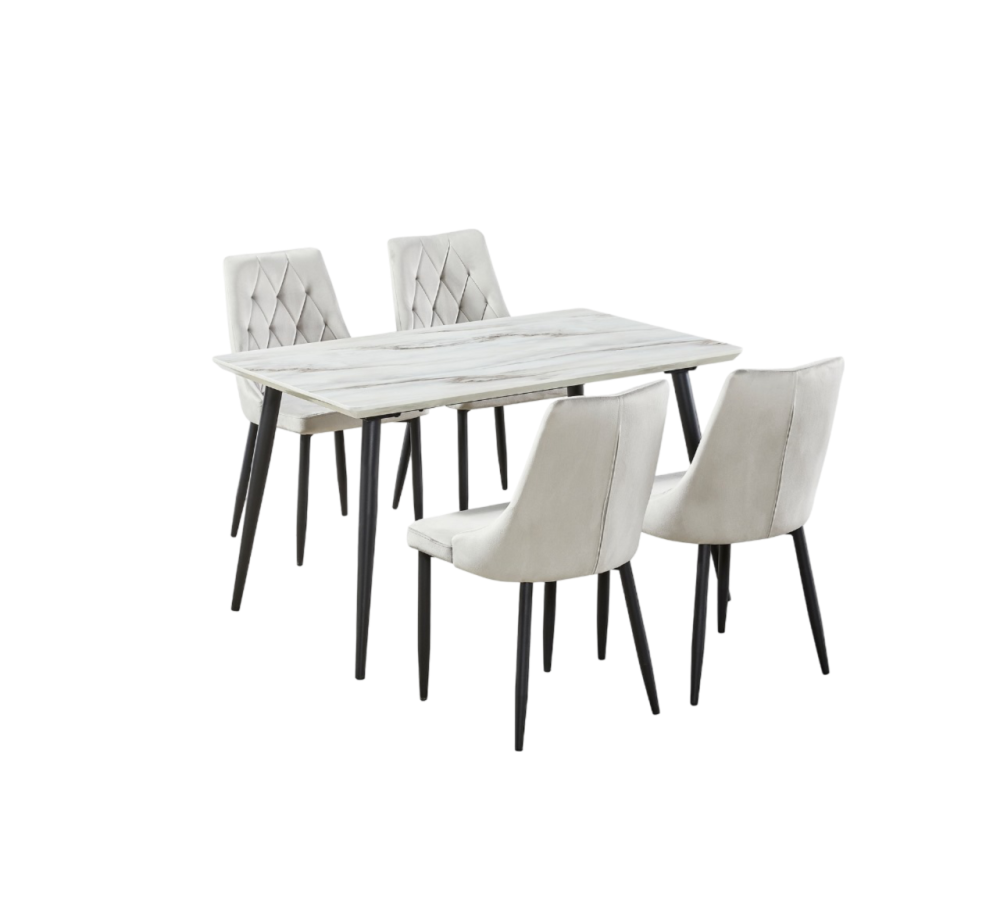 طاولة طعام بديل رخام 4 كرسي