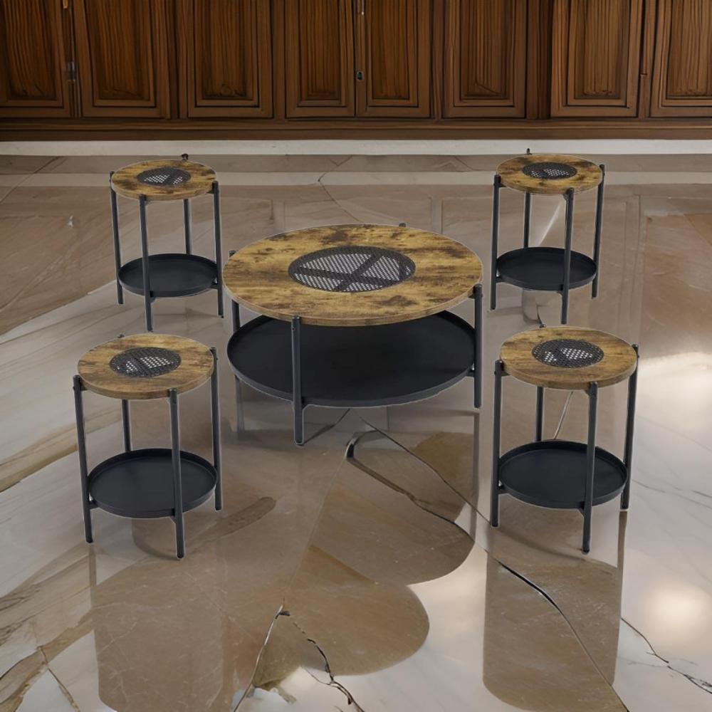 طقم طاولات مودرن خشب و راتان جودة وتصميم مبتكر