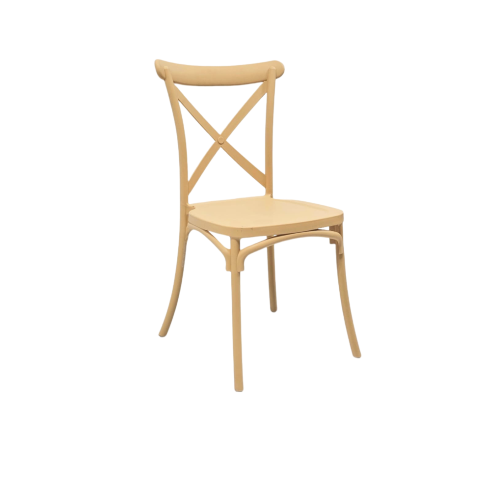 كرسي بلاستيك فايبر عالي الجودة لون بيج