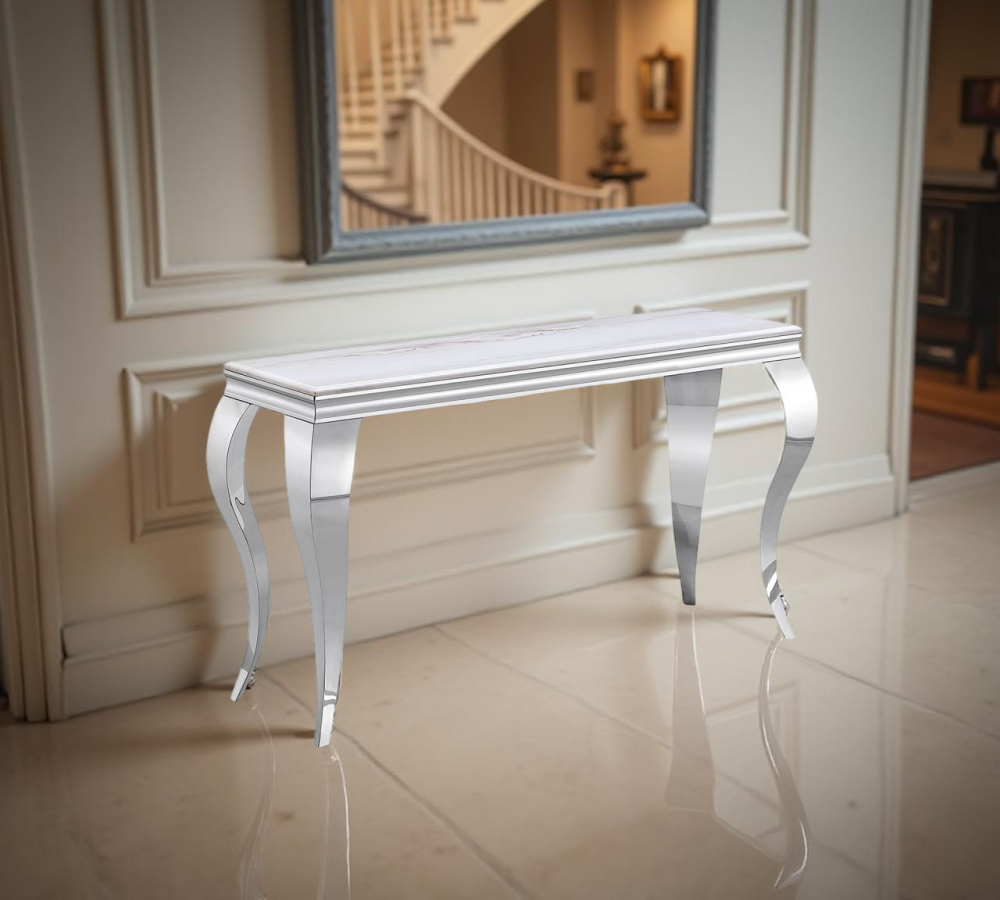 طاولة إستقبال ملكية فاخرة لون فضي