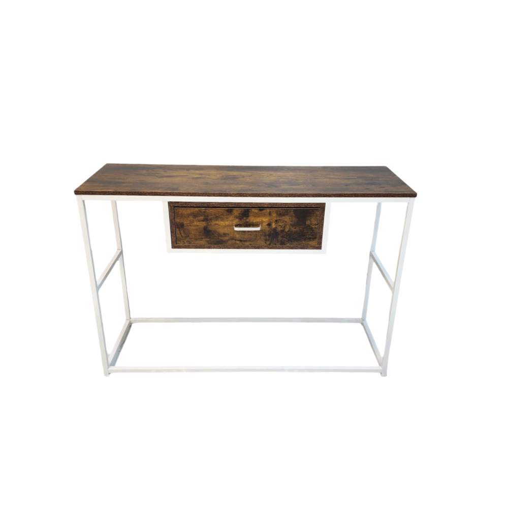 طاولة مدخل خشب وحديد