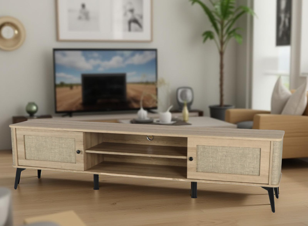 طاولة تلفاز مقاس 2 متر لون بيج