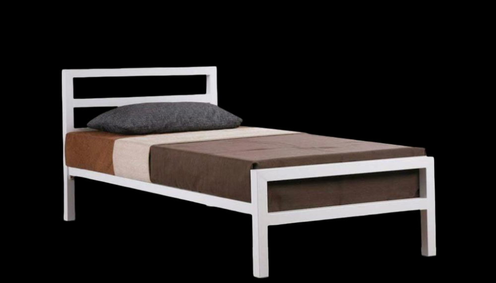 سرير حديد أبيض مقاس 90*200