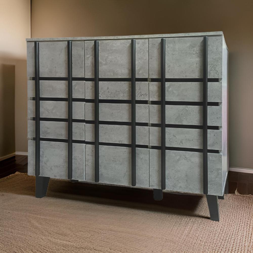 جزامة ماليزي 3 باب لون رمادي*اسود مقاس 120 CM