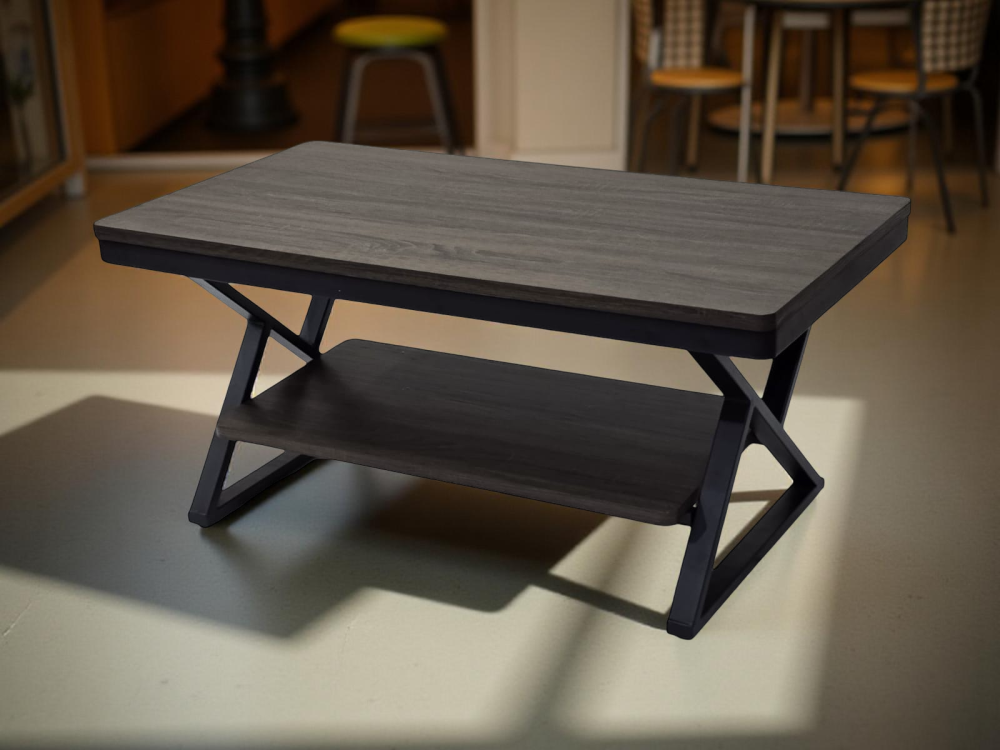 طاولة كنب راقية مقاس 110 سم لون كوفي